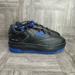 Reebok Milk Club C Extra Vegan Women's size 10.5 Black Blue Tennis Shoes
